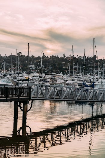 White Boats Near the Dock