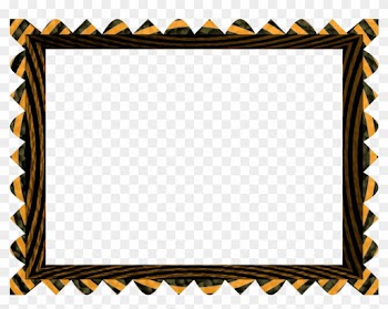 White Border Png - Orange And Black Borders