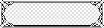 White borderline illustration, Black, Cartoon cute black frame transparent background PNG clipart