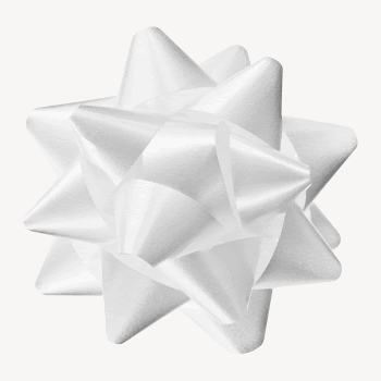 White bow collage element psd | Free PSD - rawpixel