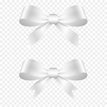 White Bow tie Ribbon Shoelace knot - White Bows PNG Clipart Picture 