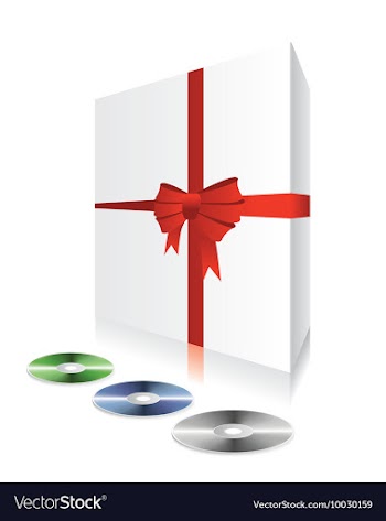 White box with cd vector image