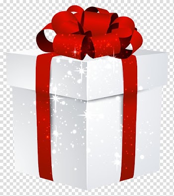 White box with red ribbon illustration, Christmas gift Christmas gift Santa Claus , White Shining Gift Box with Bow transparent background PNG clipart