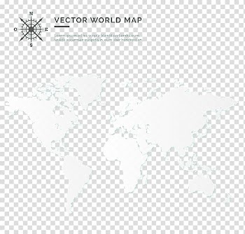 White Brand Black Pattern, White world map transparent background PNG clipart