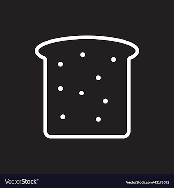 white bread slice outline icon