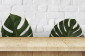White brick wall product background Free Psd