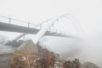 White Bridge In Fog