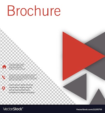 White brochure cover design fancy info banner vector image