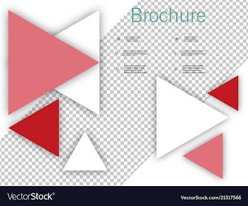 White brochure cover design fancy info banner vector image