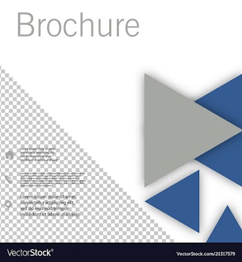 White brochure cover design fancy info banner vector image