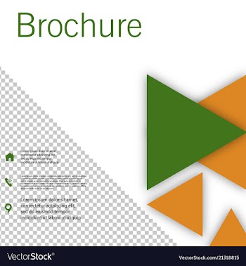 White brochure cover design fancy info banner vector image
