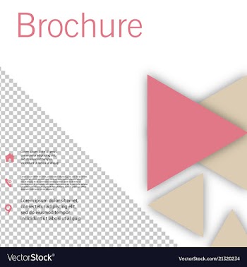 White brochure cover design fancy info banner vector image