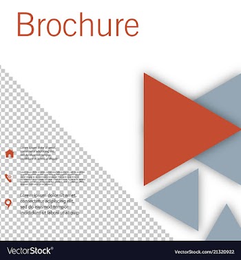 White brochure cover design fancy info banner vector image