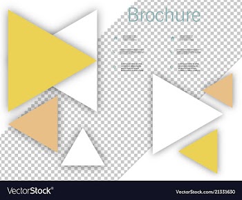 White brochure cover design fancy info banner vector image