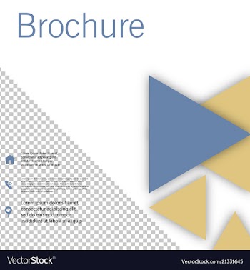 White brochure cover design fancy info banner vector image
