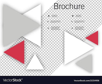 White brochure cover design fancy info banner vector image