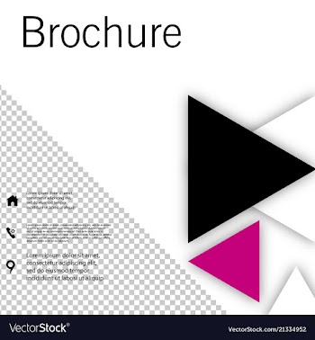 White brochure cover design fancy info banner vector image
