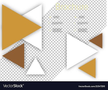 White brochure cover design fancy info banner vector image
