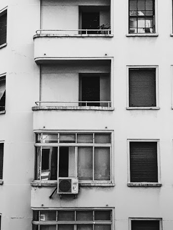 White Building with Balconies