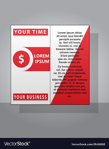 White business brochure and leaflet flyer cover vector image
