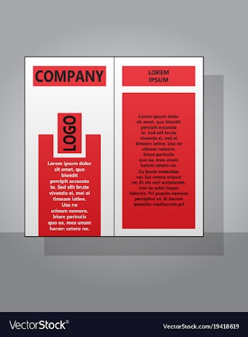White business brochure and leaflet flyer cover vector image