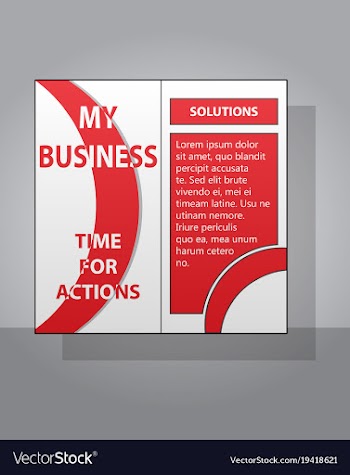 White business brochure and leaflet flyer cover vector image