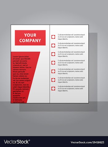 White business brochure and leaflet flyer cover vector image
