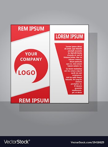 White business brochure and leaflet flyer cover vector image