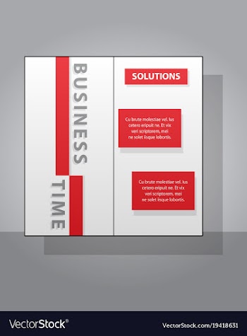 White business brochure and leaflet flyer cover vector image