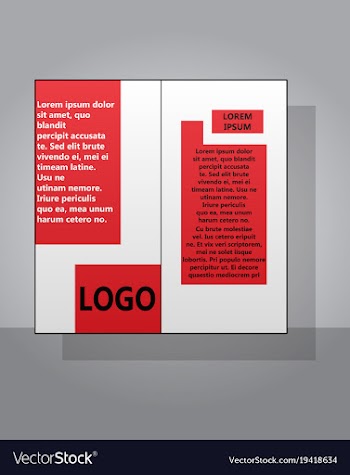 White business brochure and leaflet flyer cover vector image