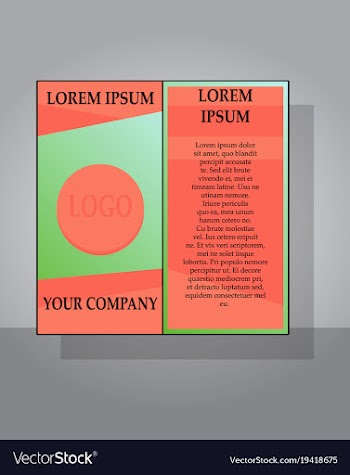 White business brochure and leaflet flyer cover vector image