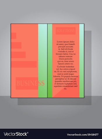 White business brochure and leaflet flyer cover vector image
