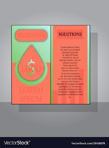 White business brochure and leaflet flyer cover vector image