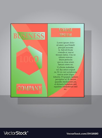 White business brochure and leaflet flyer cover vector image