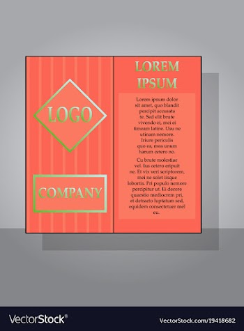 White business brochure and leaflet flyer cover vector image