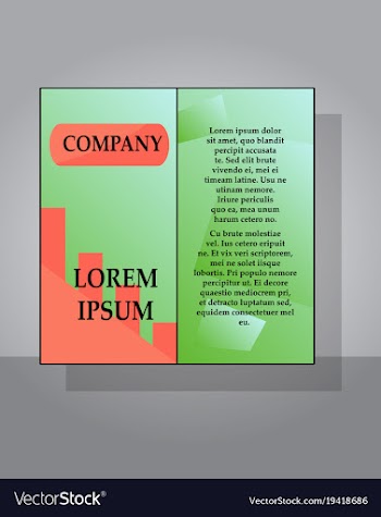 White business brochure and leaflet flyer cover vector image
