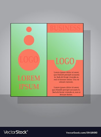 White business brochure and leaflet flyer cover vector image