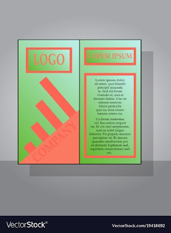 White business brochure and leaflet flyer cover vector image