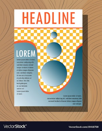 White business brochure and leaflet flyer cover vector image
