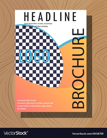 White business brochure and leaflet flyer cover vector image