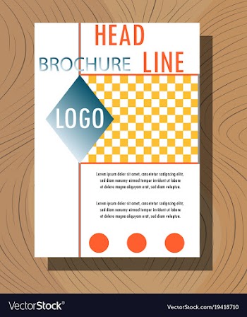 White business brochure and leaflet flyer cover vector image