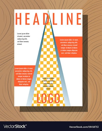White business brochure and leaflet flyer cover vector image