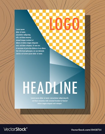 White business brochure and leaflet flyer cover vector image