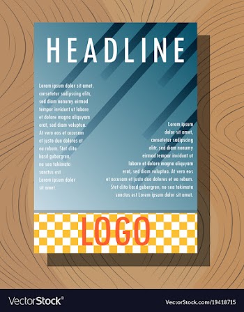 White business brochure and leaflet flyer cover vector image