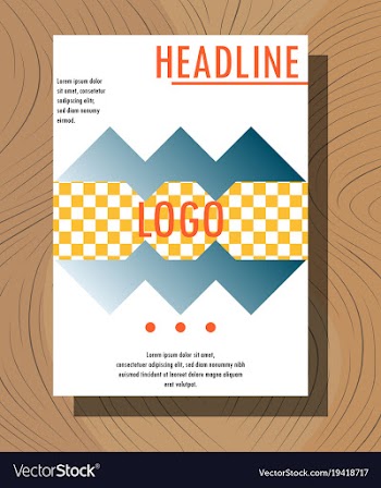 White business brochure and leaflet flyer cover vector image
