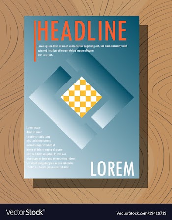 White business brochure and leaflet flyer cover vector image