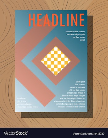 White business brochure and leaflet flyer cover vector image
