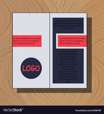 White business brochure and leaflet flyer cover vector image