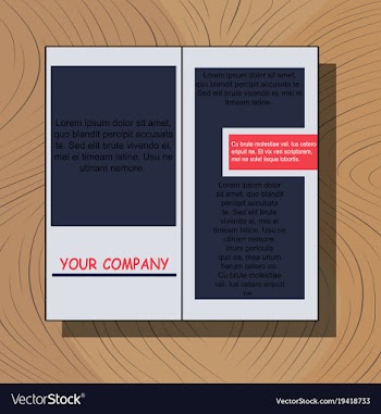 White business brochure and leaflet flyer cover vector image