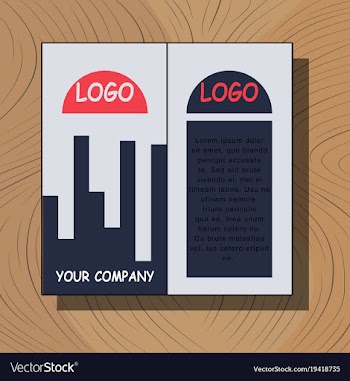 White business brochure and leaflet flyer cover vector image